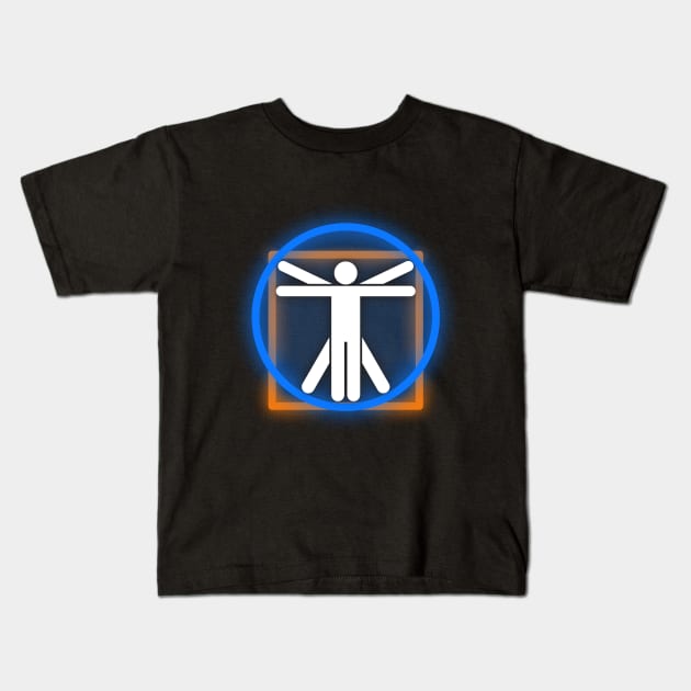 Vitruvian portal Kids T-Shirt by karlangas